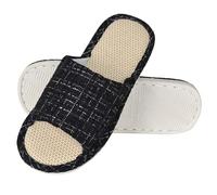 Colexy Pantofole da Donna da Uomo Antiscivolo, Lino di Cotone Materiale Comode e Traspiranti Slippers per Interni Pantofole Ospiti Lavabili Primavera Estate Ciabatte per Hotel Casa Spa (Rosa, 36)