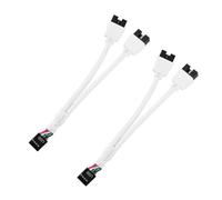 Colexy USB 2.0 9 Pin Splitter Scheda Madre, Estensione USB per PC, 2 Pezzi Cavo USB 2.0 Scheda Madre Bianco, Estensione USB