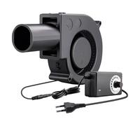 Colexy Ventilatore Radiale 12V, Ventilatore a Turbina, Ventola Turbo con Regolatore di Velocità e Uscita Aria per Caminetti, Picnic, Campeggio, Barbecue, Raffreddamento, Ventilazione