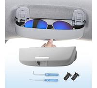 Coleya Custodie Occhiali Compatibile con Audi A3 A4 A5 A6 Q3 Q5 Q7, Porta Occhiali per Auto, Scatola Occhiali da Sole per A3 8V 8Y A4 B8 B9 A5 8T F5 A6 C7 C8 Q3 8U F3 Q5 8R FY Q7 (Grigio)