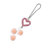 Colgante De Corazón Para Espejo De Coche - De Amor Con Pelota De Peluche Para El Espejo Retrovisor, Colgante Decorativo Brillante Para Interior Del Automóvil,Regalo Para Hombre Y Mujer