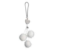 Colgante De Corazón Para Espejo De Coche - De Amor Con Pelota De Peluche Para El Espejo Retrovisor, Colgante Decorativo Brillante Para Interior Del Automóvil, Regalo Para Hombre Y Mujer