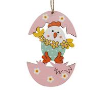 Colgante De Madera De Conejito De Pascua, Colgante Con Huevos De Pascua, Lindo Colgador De Madera De Conejo, Arte De Pared Primaveral Colorido Para Puerta De Entrada, Habitación De Niños, Sal