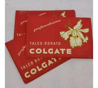 COLGATE 3 BUSTA TALCO Lotto vintage anni '50