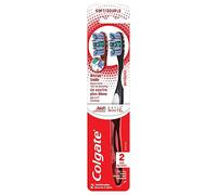Colgate 360 Optic White Advanced Toothbrush, Soft Toothbrush for Adults, 2 Pack
