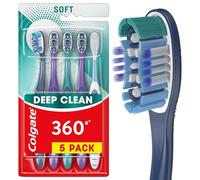 Colgate 360 Spazzolino da denti intero per adulti, 5 pezzi