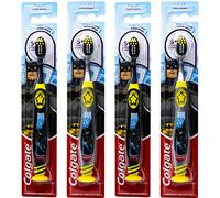 Colgate Batman Spazzolino da denti per bambini con ventosa, per bambini dai 5 anni in su extra morbido, confezione da 4