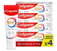 Colgate Dentifrice à ingrédients antibactériens Total Original 4 boîtes de 100 m