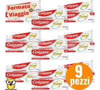 COLGATE DENTIFRICIO 20ML TOTAL ORIGINAL MAX WHITE CARBONE ORALE VIAGGIO VACANZE