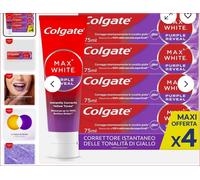 Colgate Dentifricio Sbiancante Max White Purple Reveal 4 Confezioni da 75 ml I P