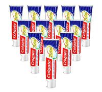 Colgate Dentifricio Total Plus Healthy White, 12 x 75 ml, protezione superiore per denti, lingua, guance e gengive