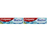 Colgate Max Clean Microgranuli 75 ml, freschezza potenziata da UltraFreeze, durata 10 volte superiore, tecnologia SmartFoam penetra tra i denti e intorno alle gengive (Confezione da 2)