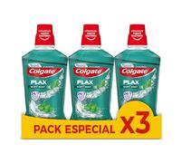 Colgate Plax Soft Mint Risciacquo orale, confezione da 3 x 500 ml, antibatterico, contiene fluoro, protezione contro la carie efficace 24 ore, senza alcool, respiro fresco, bocca più sana