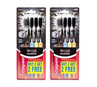 Colgate Slim Soft 8x Spazzolino da Denti Carbone Setole Morbide Lotto di Sei ...