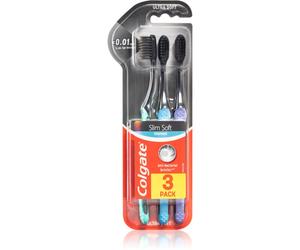 Colgate Slim Soft Active spazzolini da denti al carbone attivo soft 3 pz
