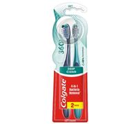 Colgate Spazzolino da denti 360 Deep Clean, setole morbide, confezione da 2.