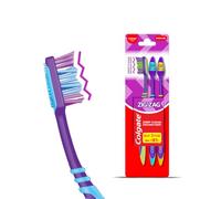 Colgate Spazzolino da denti a zigzag, medio, 3 pezzi, prodotto in India