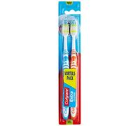 Colgate - Spazzolino da denti Extra Clean, misura media, 2 pezzi