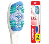 Colgate Spazzolino da denti ottico a 360° morbido, bianco, 2 pezzi