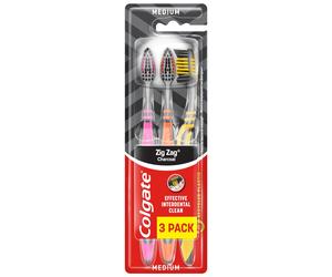 Colgate Spazzolino Zig Zag Charcoal 3-Pack