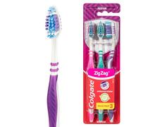 Colgate Spazzolino da denti a zigzag, 3 pezzi (confezione da 1)