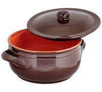 Colì Maioliche e Terrecotte dal 1650 Brunella-Tegame con Coperchio, 2 L, Terracotta, Marrone, 20 cm