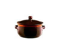 Colì Maioliche e Terrecotte dal 1650 Brunella Tegame con Coperchio, Terracotta, Marrone, 24x12