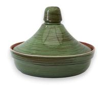 Colì Maioliche e Terrecotte dal 1650 Tajine in Terracotta, Diametro 26 CM (Verde Terre Antiche)