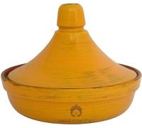 Colì Maioliche e Terrecotte dal 1650 Tajine Terre Antiche in Terracotta, Giallo Ocra 26x26x20 cm