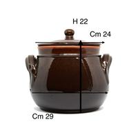COLI’ PENTOLA BOMBATA BRUNELLA DA CM 20 A 24 IN TERRACOTTA DA FUOCO