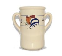 Colì Porta Utensili da Cucina in Terracotta Decorata, Porta Mestoli Poggia Mestolo Disegno Gallo