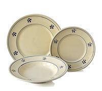 Colì Servizio da tavola per 12 persone, servizio da tavola per 6 persone, dipinto a mano, colorato, con motivo a stelle, servizio da tavola per 6 persone