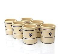 Colì Set Bicchieri Cilindrici Senza Manico Linea Stelle, Bicchiere Terracotta Acqua e Vino, 6 Pezzi, Maioliche e Terrecotte dal 1650