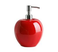 Colias Wing Fruit Vegetable Shaped Soap Dispenser with Plastic Pump, Refillable Lotion Soap Bottle, Lotion Bottle, Hand Soap Dispenser, Home Decoration-Red Apple