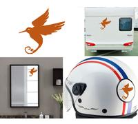 Colibrì, Adesivo In Vinile Di Taglio Versione 2B