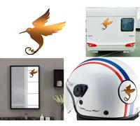 Colibrì, Adesivo In Vinile Tagliato. HUMMINGBIRD Sticker Vinile Cut V2C
