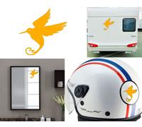 Colibrì, Adesivo In Vinile Tagliato. STICKER VINILE Hummingbird V2C