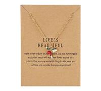 Colibrì Collane Per Le Donne Casual Moda Animal Design Cristallo Uccello Rosso Blu Ciondolo Femminile Girocollo Gioielli RegaloNice Elaborato