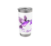 Colibrì di consapevolezza dell'Alzheimer dell'acquerello Bicchiere termico in acciaio inox doppia parete