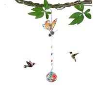 Colibrì, dispenser per nettare | decorazione per uccelli | scacciapensieri colibrì abbeveratoio | per cortili interni, giardini, prato, percorsi in giardino