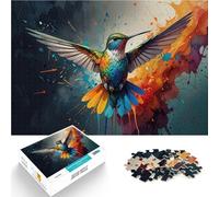 Colibrì in volo puzzle 1000 pezzi per adulti Aiuta il cervello ad allenare i giocattoli che creano dipendenza per coltivare la pazienza Lista dei desideri con Babbo Natale 38x26cm