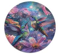 Colibrì Puzzle 1000 Pezzi Rotondo Carta Fiore Colorato Puzzle per Adulti