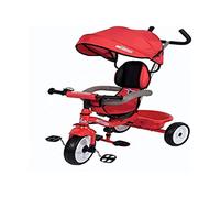Colibrì Triciclo Bambini 1 anno Passeggino Fronte Mamma e Strada Leggero | Treciclo Regolabile Bimbo Bimba 9 mesi Colibrino Rosso