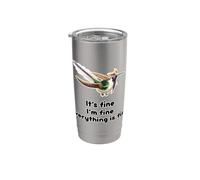 Colibris Everything is It's I'm fine Happy Bird Watcher Bicchiere termico in acciaio inox doppia parete