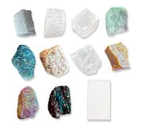 Colidcolor Kit di test di durezza Mohs 11 pezzi - Include 10 esemplari minerali e piastra di striatura per identificazione geologica, insegnamento scienze della terra e studio in classe