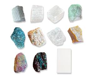 Colidcolor Kit di test di durezza Mohs 11 pezzi - Include 10 esemplari minerali e piastra di striatura per identificazione geologica, insegnamento scienze della terra e studio in classe