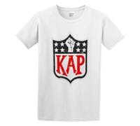 Colin Kaepernick Black Kap USA Flag T-Shirt Mens Unisex White Tees M