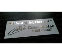 Colin Mcrae If IN Doubt Omaggio Rip Adesivi Argento Ologramma Neo Cromato