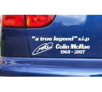Colin Mcrae Omaggio Memoriale Rip Auto Rally Vero Leggenda Custom Adesivo ref3