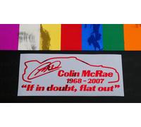 Colin McRae RIP Tributo Adesivi Personalizzati In Vinile Colorati Die Cut